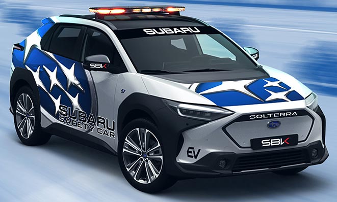 Subaru Solterra - offizielles Safety Car bei der Superbike-Weltmeisterschaft